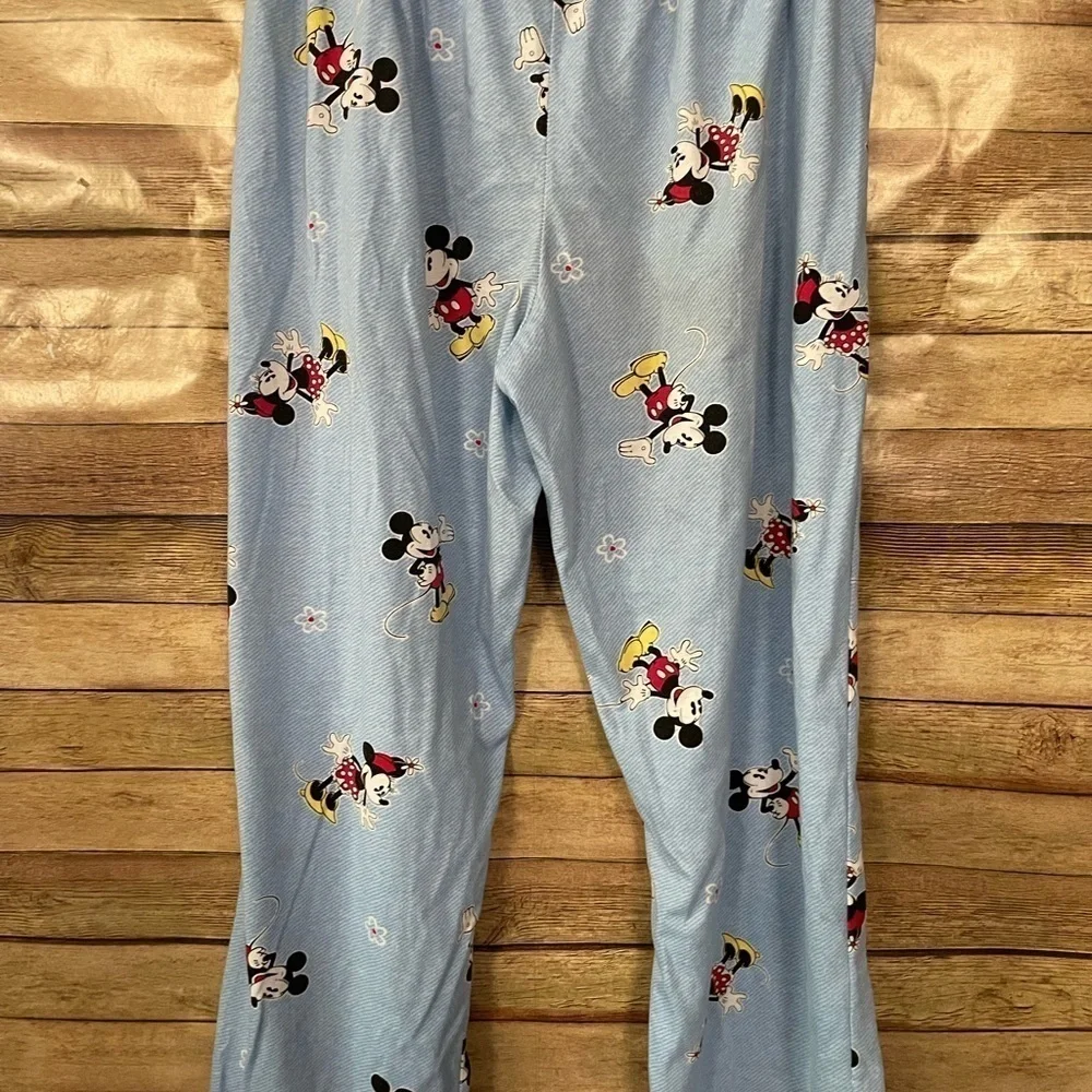 Disney Women’s Mickey Mouse All Over Print Blue Lounge Pajama Pants Size: Medium - Picture 4 of 7